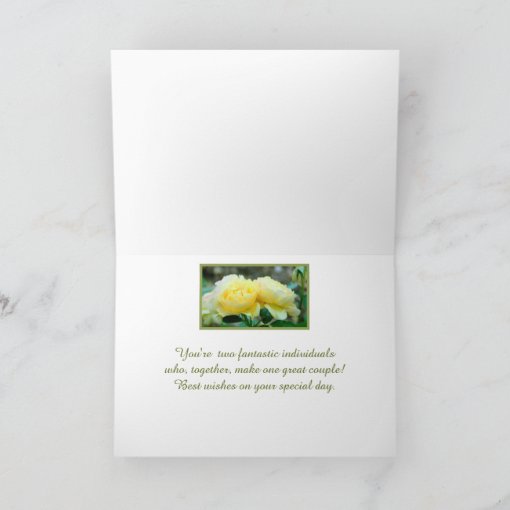 TWO YELLOW ROSES/HAPPY ANNIVERSARY CARD | Zazzle