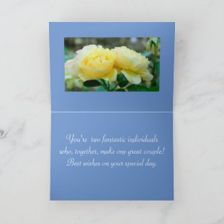 TWO YELLOW ROSES/HAPPY ANNIVERSARY/GREAT COUPLE
