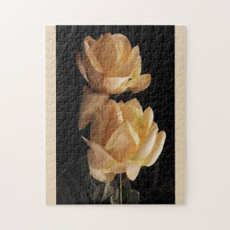 Two, yellow roses, puzzle