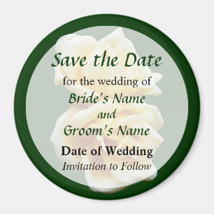 Two Yellow Roses Save the Date Magnet