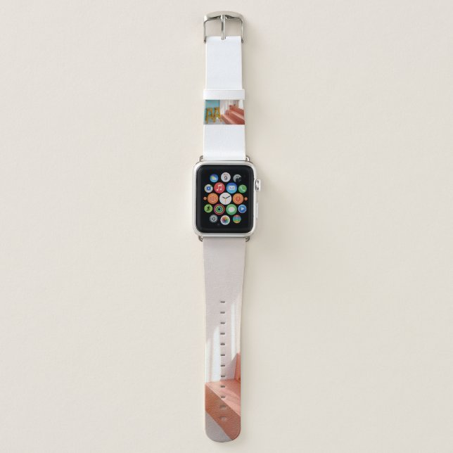 Two yellow wooden bar stools apple watch band (Front)