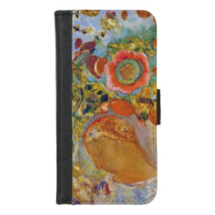 Two Young Girls among Flowers, Redon iPhone 8/7 Wallet Case