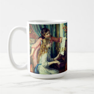 Two Young Girls at the Piano by Renoir: Coffee Mug