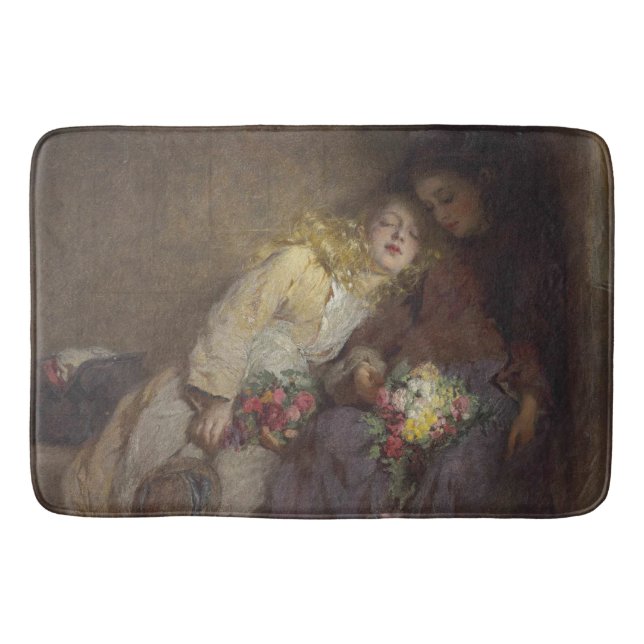 Two Young Girls Returning Home Bath Mat (Front)