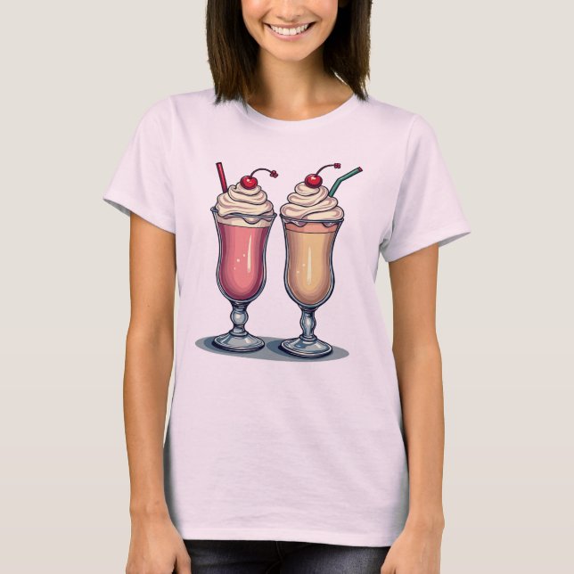 Two Yummy Milkshakes Women's Graphic T-Shirt (Front)