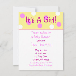 twodotbday copy, It's A Girl!, You're invited t... Invitation