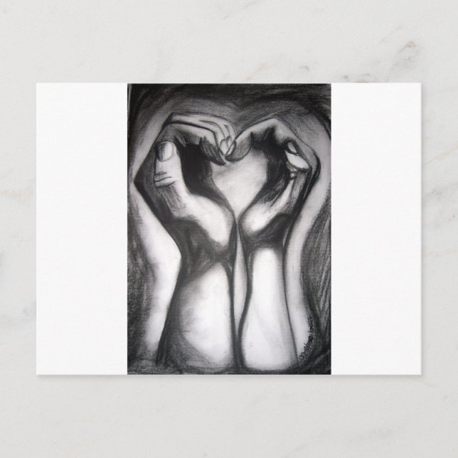 twohands - one heart postcard (Front)