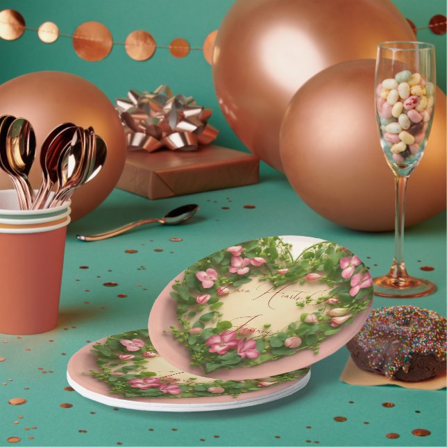 #TwoHearts,OneJourneyPaperPlate Paper Plates (Multi)