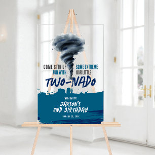 Twonado Twister Tornado Grunge Birthday Welcome Acrylic Sign