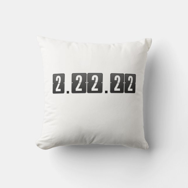 Twosday Tuesday February 2-22-22 Math Teacher Post Throw Pillow (Front)