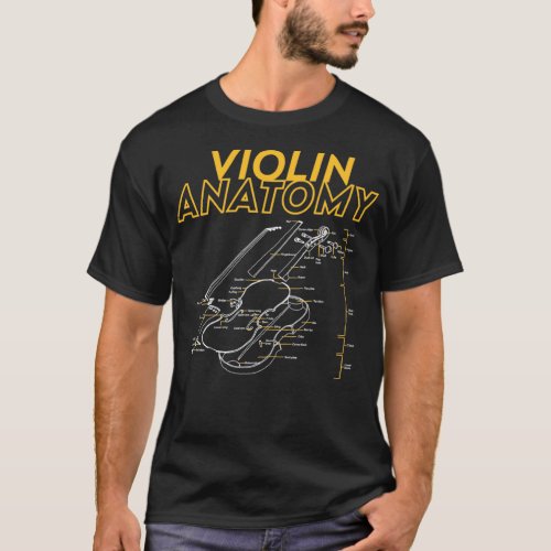 twoset violin violin anatomy drawing diagram limit T_Shirt