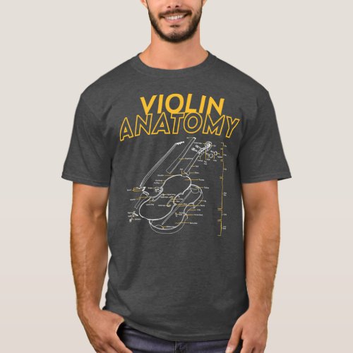 twoset violin violin anatomy drawing diagram limit T_Shirt