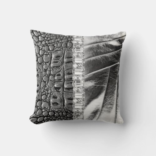 TwoToned Metallic Leather Rhinestone Pillow Set