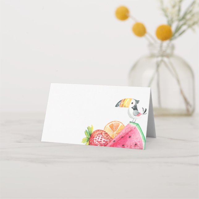 Twotti Fruitti Placecard Food Tent Card (Front)
