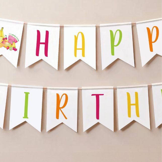 Twotti Frutti 2nd Birthday Bunting Banner (Creator Uploaded)