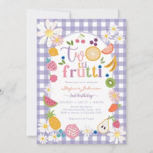 Twotti Frutti 2nd Birthday Invitation
