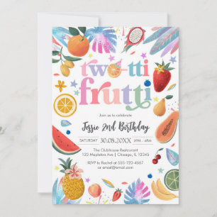 Twotti Frutti 2nd Birthday Invitation