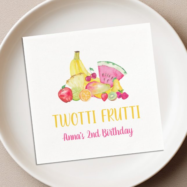 Twotti Frutti 2nd Birthday Napkins (Creator Uploaded)