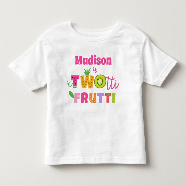 TWOtti Frutti 2nd Birthday T-Shirt (Front)