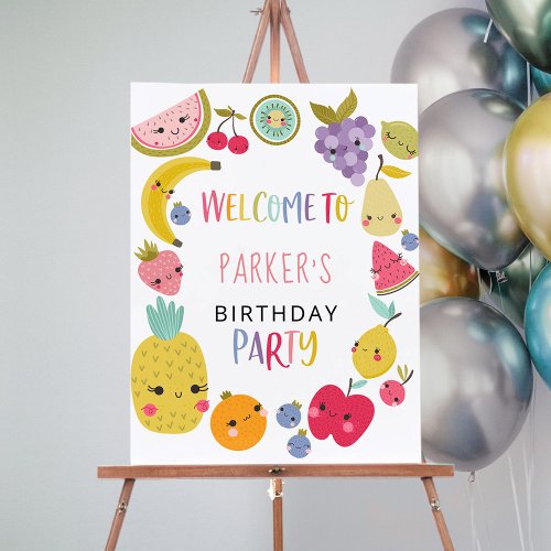 Twotti Frutti Birthday Party Welcome Sign