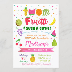 TWOtti Frutti Fruits Birthday Party Invitations