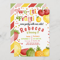 Twotti Frutti Fruity Fun Second Birthday Party Invitation