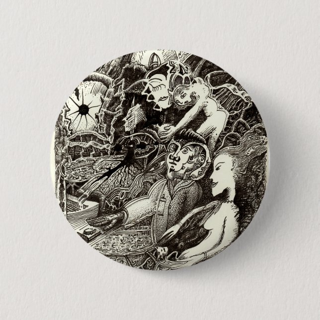 TwoWorlds Pinback Button (Front)