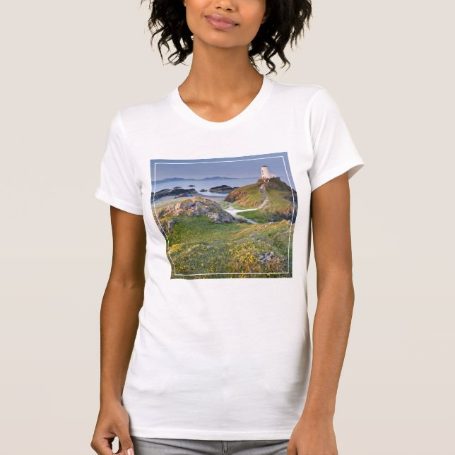 Twr Mawr Lighthouse On Llanddwyn Island T-Shirt (Front)