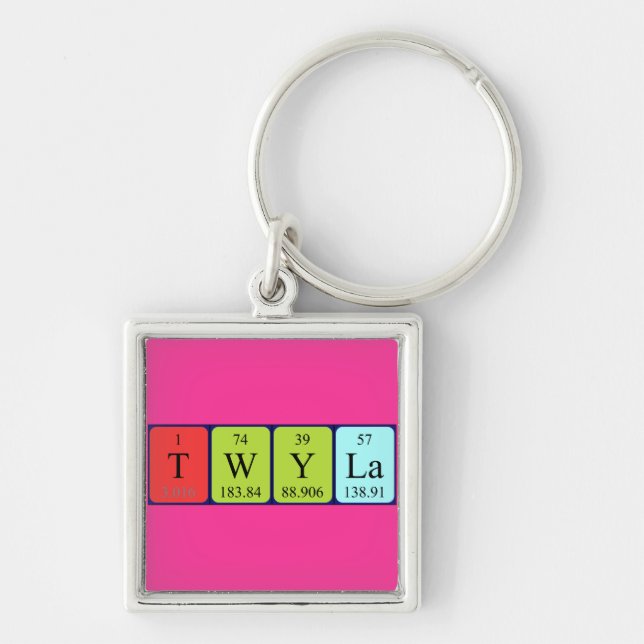 Twyla periodic table name keyring (Front)