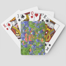 TX bluebonnets playing cards
