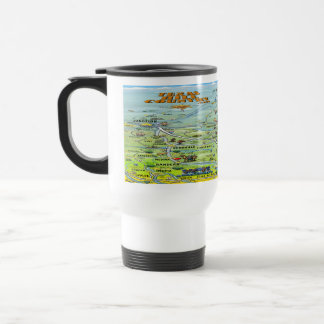 TX Hill Country Cartoon Map Travel Mug