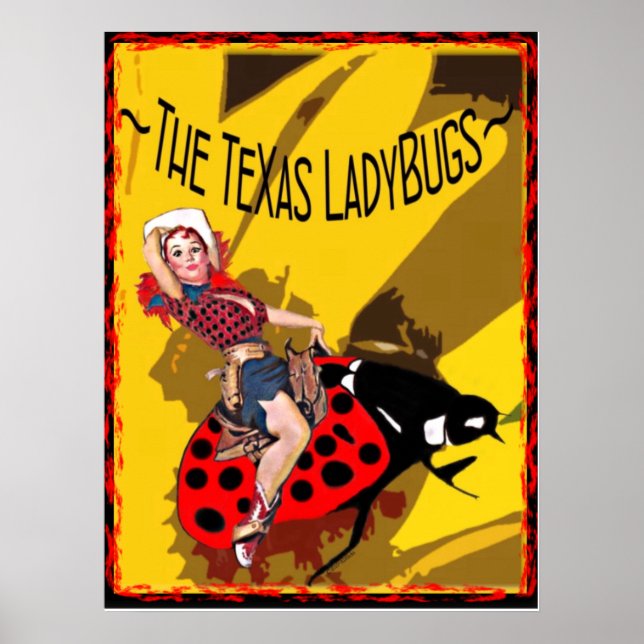TX LadyBugs Poster with Kitty Bug (Front)