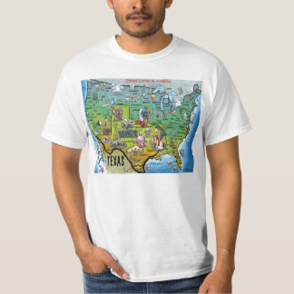 TX USA Map T-Shirt