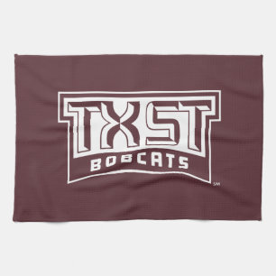 TXST Logo Bobcats Kitchen Towel