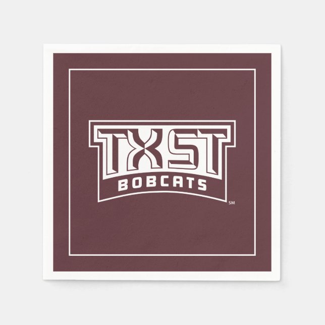 TXST Logo Bobcats Napkins (Front)