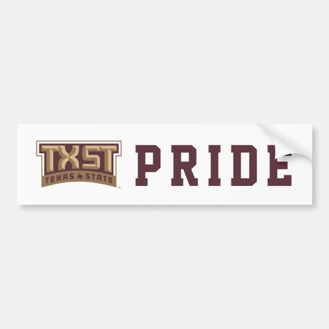 TXST Logo Bumper Sticker (Front)