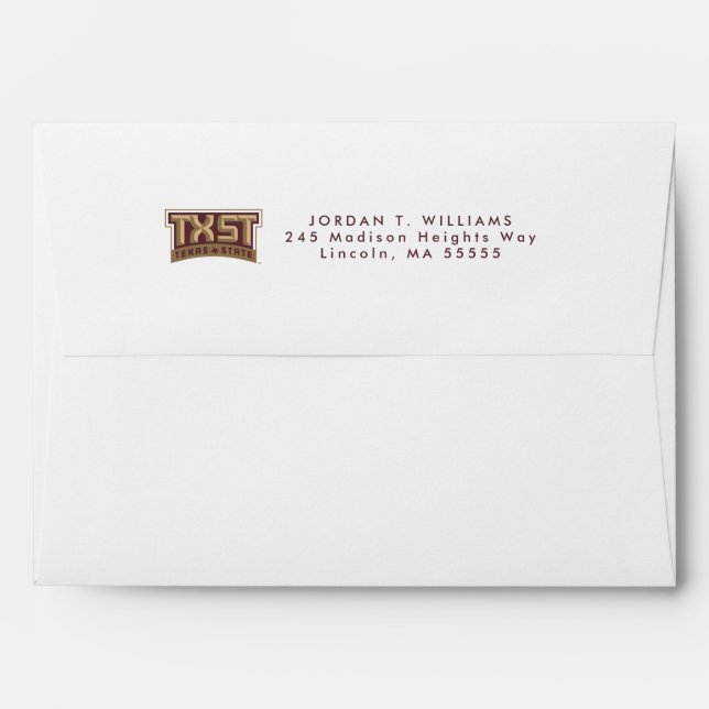 TXST Logo Envelope (Back (Top Flap))