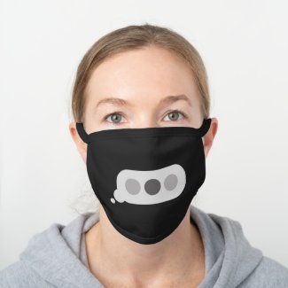 TXT in Progress Black Cotton Face Mask