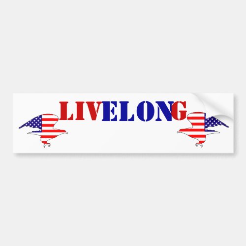 TY Elon LIVELONG Absolute Free Speech eagle flags Bumper Sticker