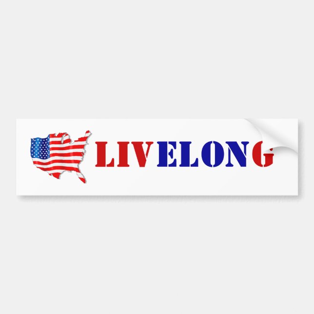 TY Elon LIVELONG Support Absolute Free Speech Flag Bumper Sticker (Front)