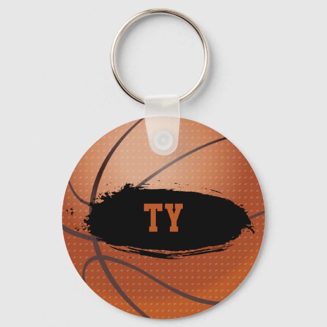 Ty Grunge Basketball Keychain / Keyring (Front)