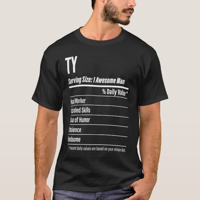 Ty  Nutritional Facts Serving Size Calories T-Shirt (Front)