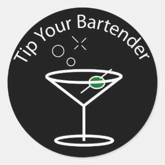 TYB Martini Logo Classic Round Sticker