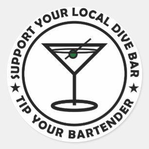 TYB Support Your Local Dive Classic Round Sticker