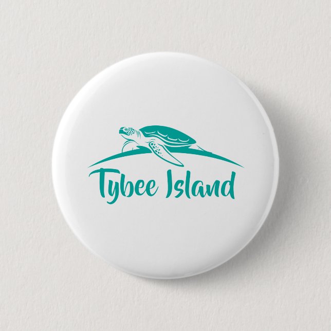 Tybee Green Turtle Button (Front)