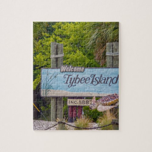tybee island beach jigsaw puzzle