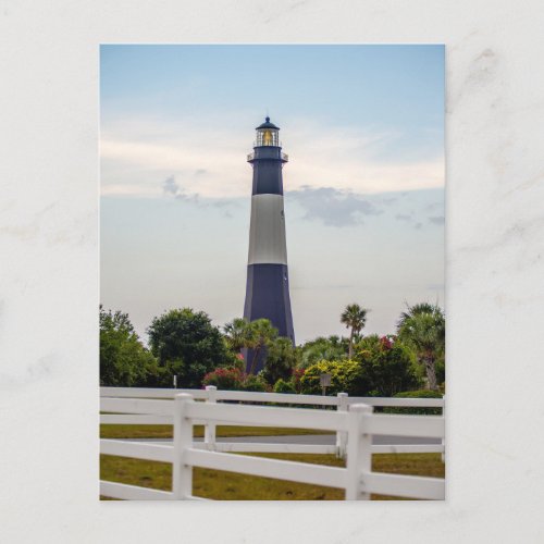 tybee island beach lighthouse north carolina thund postcard