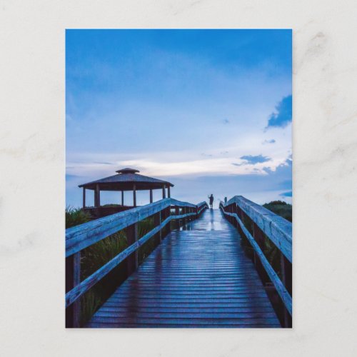 tybee island beach savannah georgia ocean evening postcard