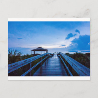 tybee island beach savannah georgia ocean evening postcard