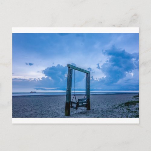 tybee island beach savannah georgia ocean evening postcard